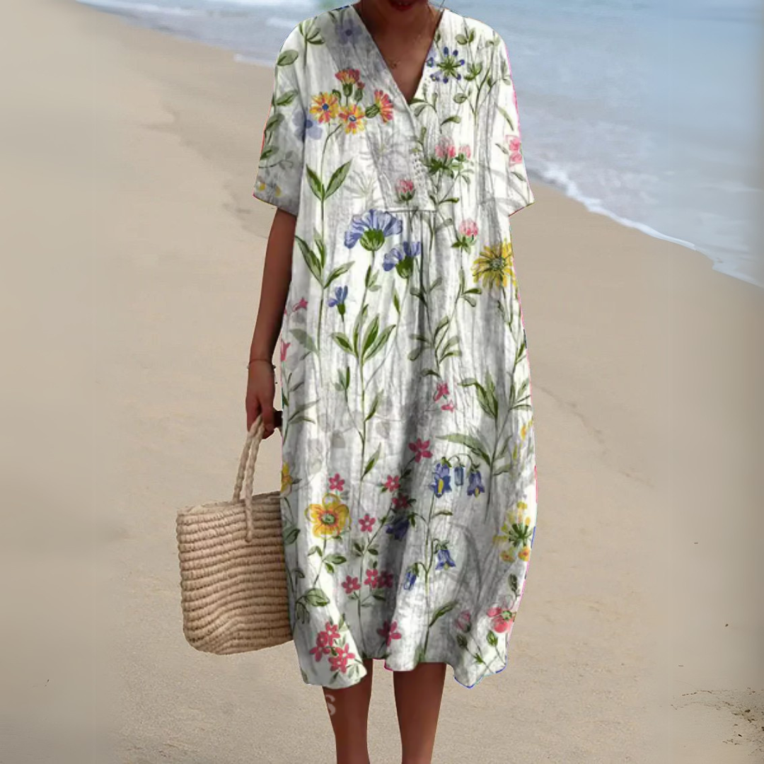 Epure | Elegant Blomstret Kjole Dame