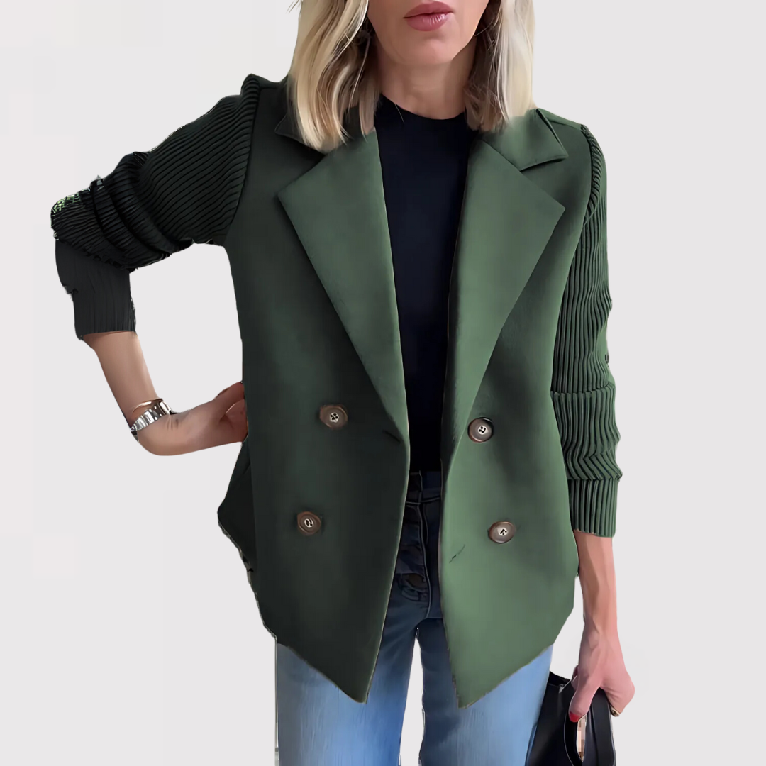 Celina | Jakke med strikkede ærmer