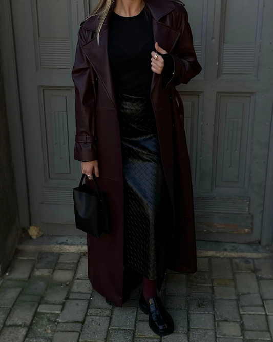 Bente | Dame Lang Vinter Maxi Trenchcoat