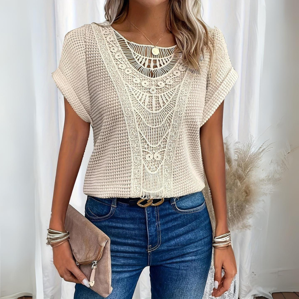 Ellie™ | Chic og elegant blondetop I 65% RABAT!