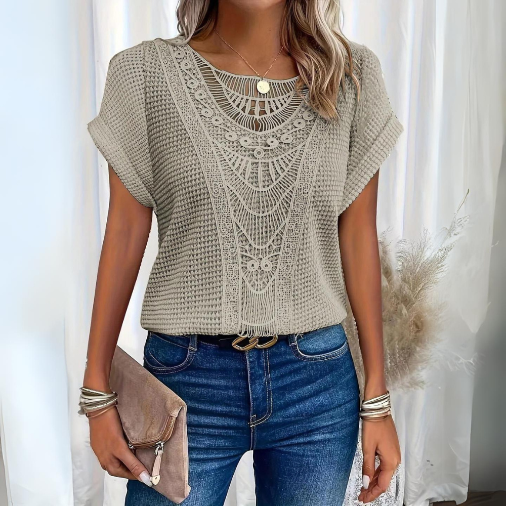 Ellie™ | Chic og elegant blondetop I 65% RABAT!