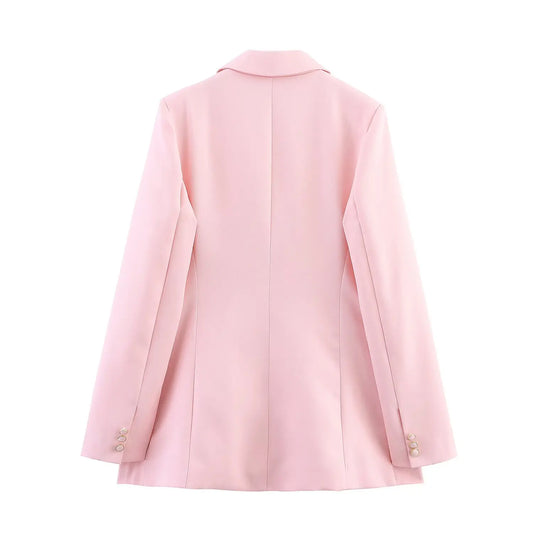 Nikoline | Elegant Formelt Sæt med Skræddersyet Lang Blazer til Dame