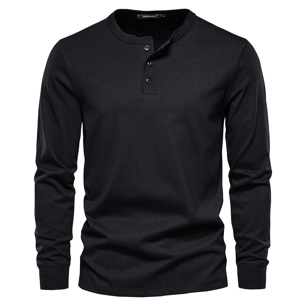 Lorenz | Stilfuld Og Behagelig Langærmet Henley-Shirt