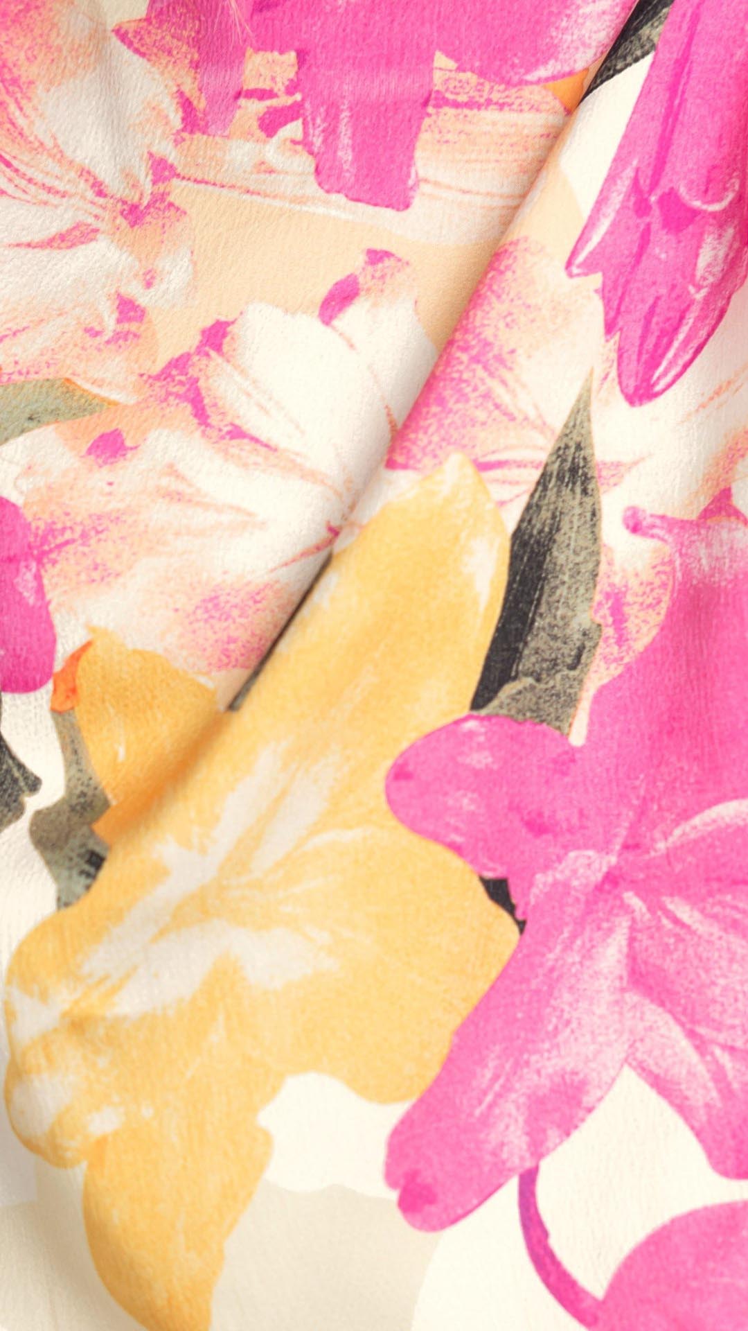 Margrit | Kvinde Halterneck Blomstret Maxi Bryllupsgæst Kjole