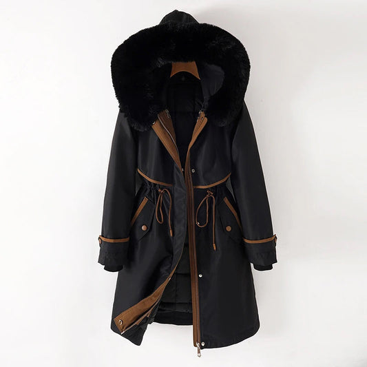 Sandra | Kvinders Varm Hættejakke i Fuldlængde