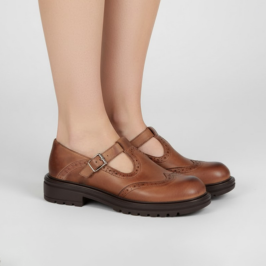 Jeanette | Chikke klassiske støvler i vintage Mary Jane-stil med spænde