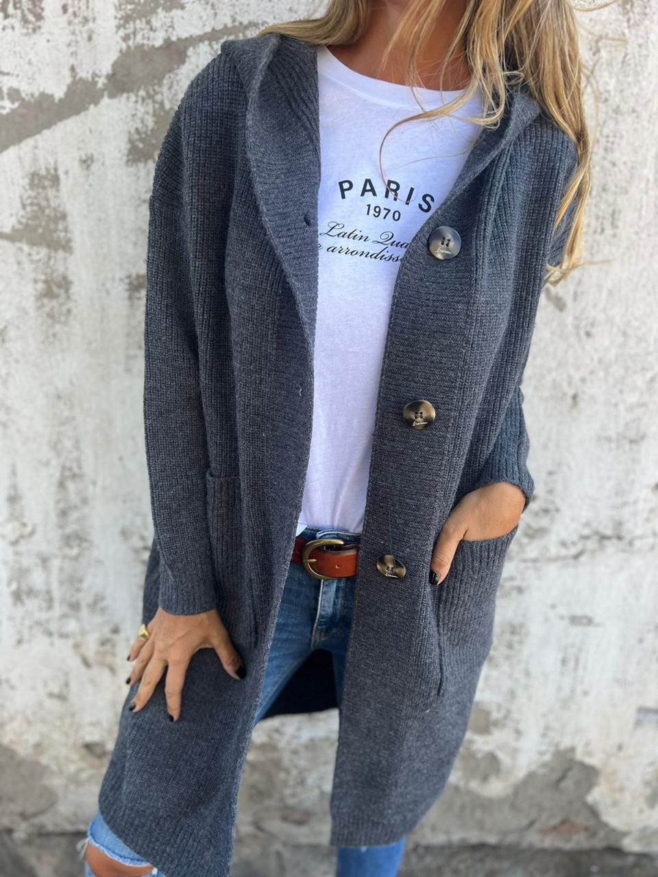 Caroline | Elegant Lang Strikket Cardigan I 65% RABAT!