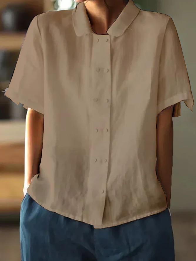 Juliane | Hvid Sommerbluse Med Løs Pasform