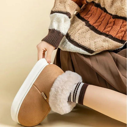 Anita | Dame Vinter Slip-On Støvler med Pelsforing