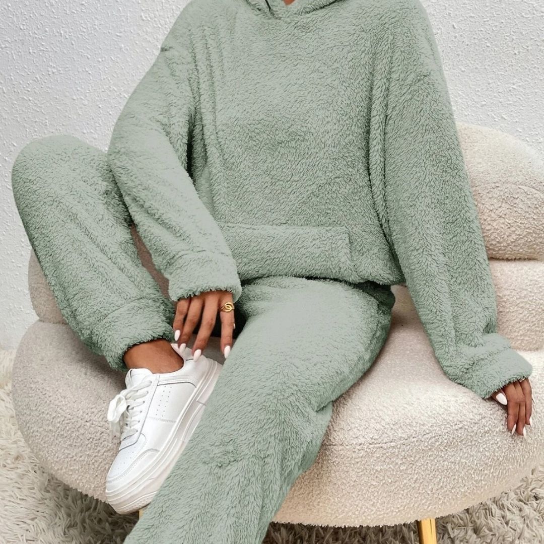 Ingrid | Dame Forårs Cozy Hættetrøje Loungewear Sæt