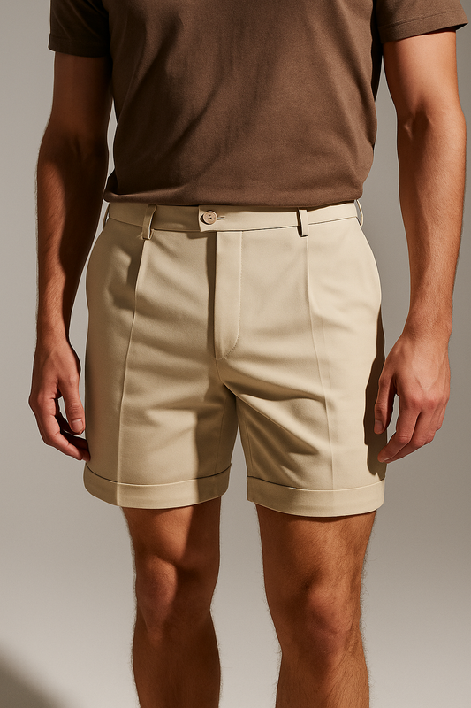 Adam | Lette Og Afslappede Beige Herreshorts Med Læg