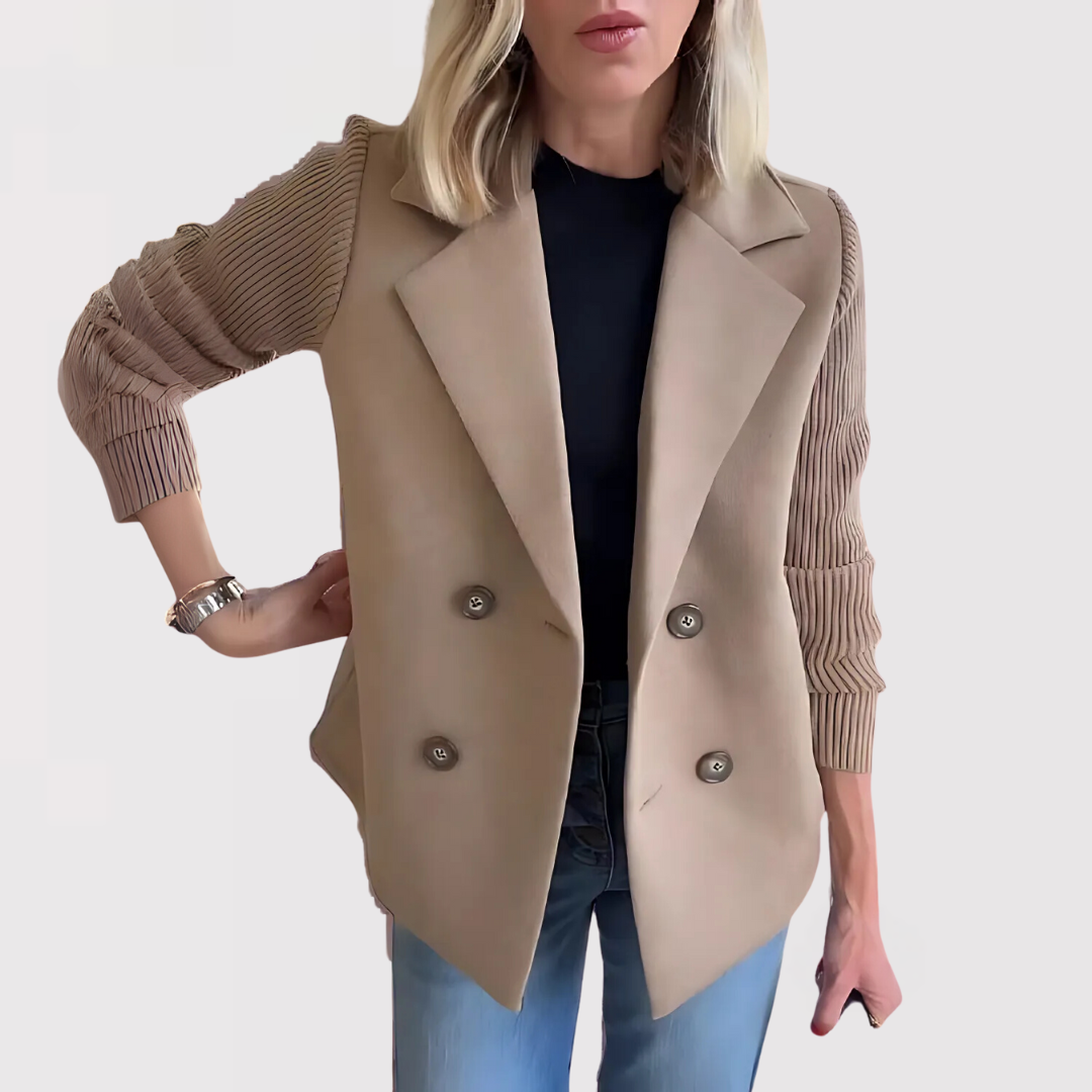 Celina | Jakke med strikkede ærmer