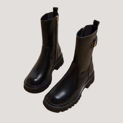 Inger | Dame Forårs Chunky Støvler i Læg-højde