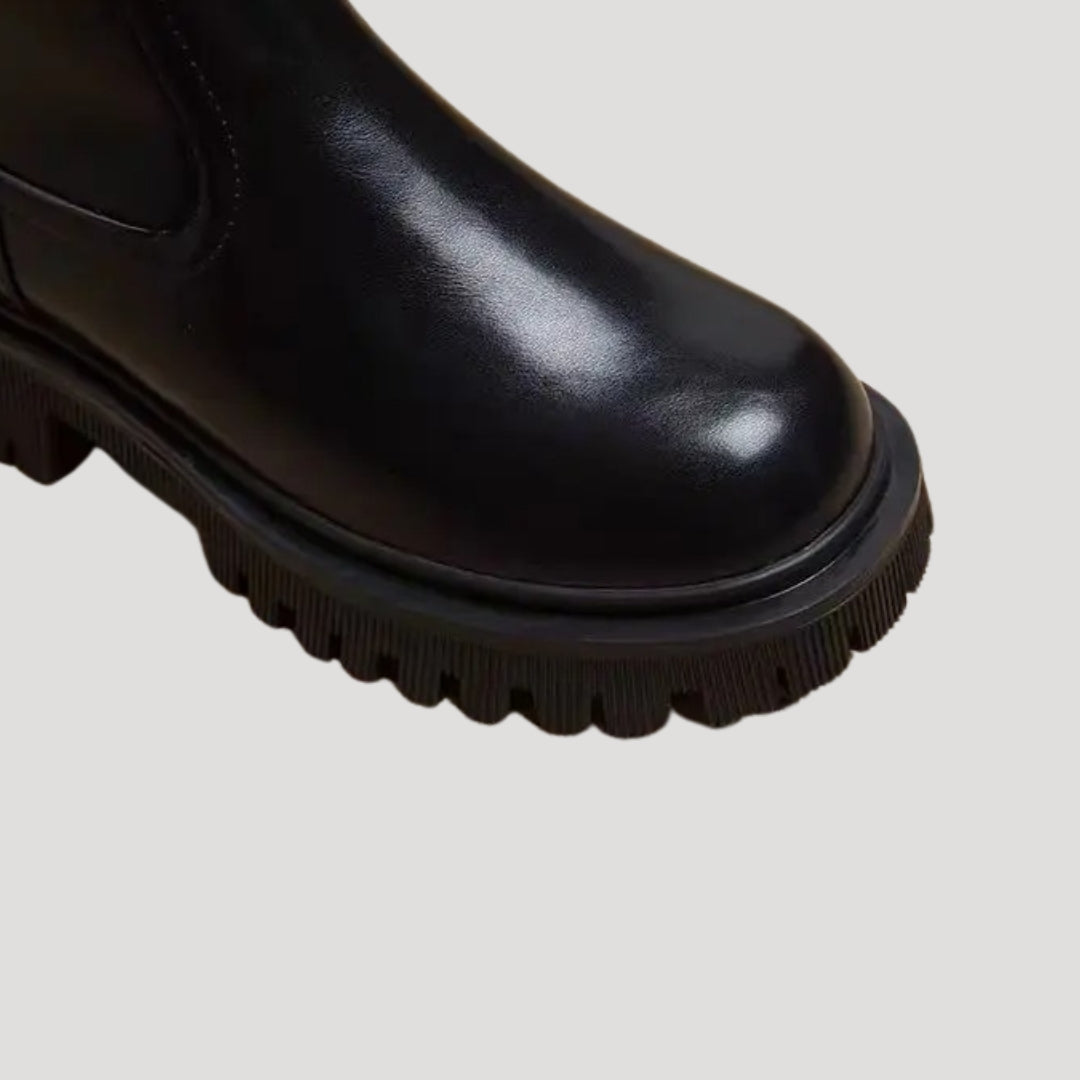 Inger | Dame Forårs Chunky Støvler i Læg-højde