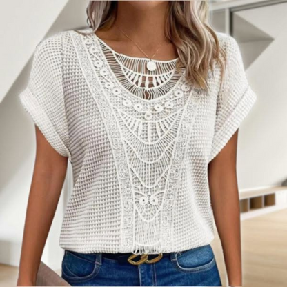 Ellie™ | Chic og elegant blondetop I 65% RABAT!