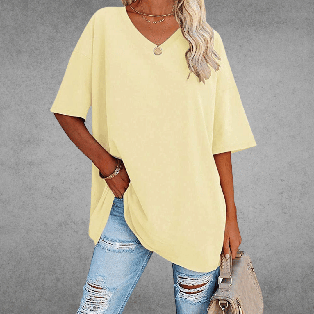 Nikita | Stilfuld Oversized V-Neck T-shirt