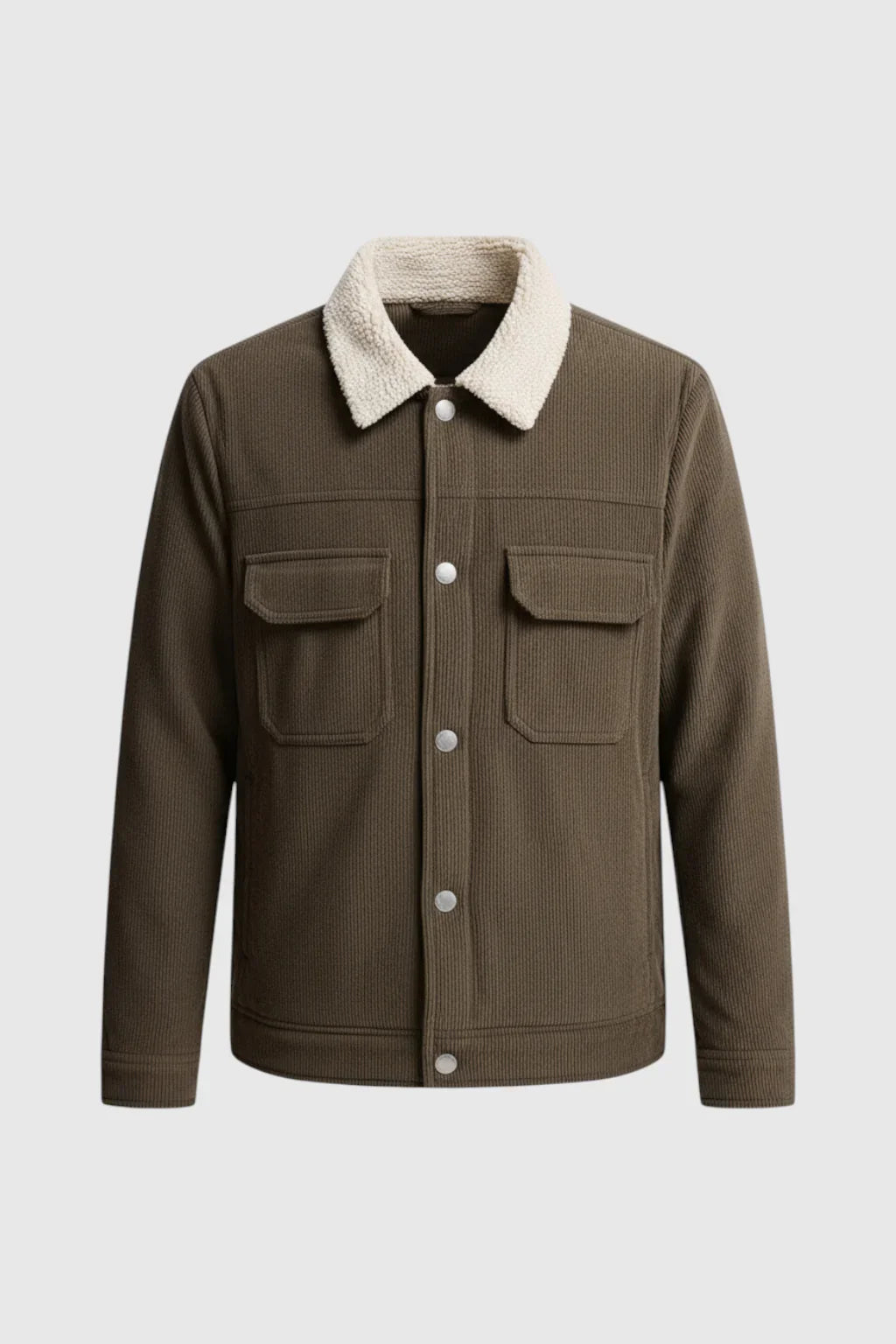 Viktor | Eksklusiv Fløjlsjakke Med Sherpa Krave