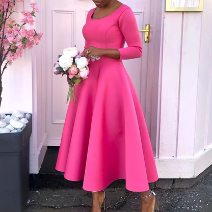 Monika | Elegant Kvinders A-formet Kjole til Fester