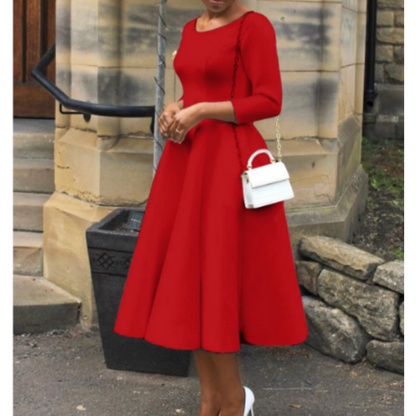 Monika | Elegant Kvinders A-formet Kjole til Fester