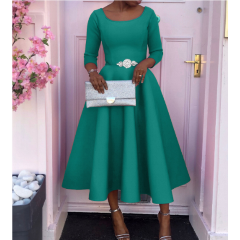 Monika | Elegant Kvinders A-formet Kjole til Fester