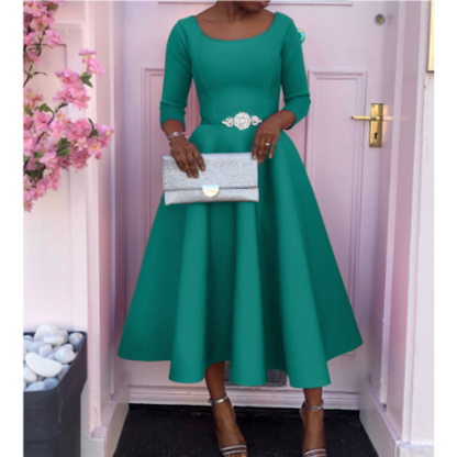 Monika | Elegant Kvinders A-formet Kjole til Fester