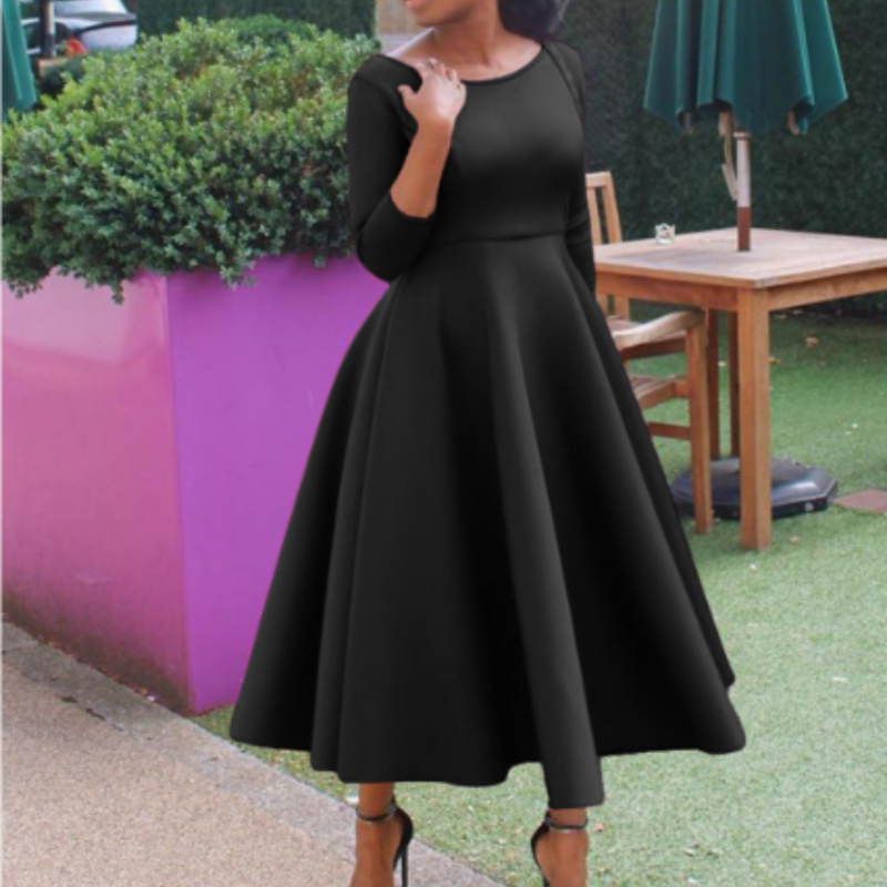 Monika | Elegant Kvinders A-formet Kjole til Fester