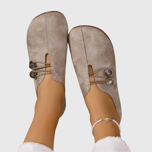 Dagmar | Kvinders Forårs Casual Slip-On Flade Sko med Knap