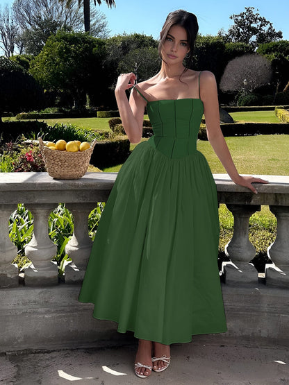 Gisela | Kvinders Bryllupsgæst Korset Midi Kjole