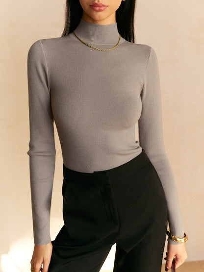 Cathrine | Dame Forårs Komfortabel Mock Neck Top