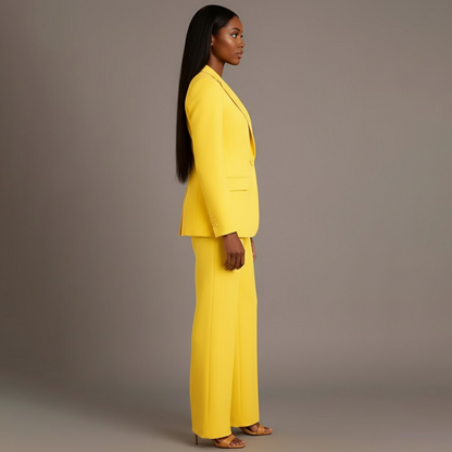 Silla | Chikt formelt jakkesæt med skræddersyet lang blazer til kvinder