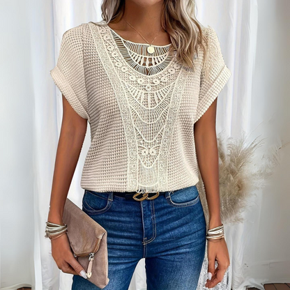 Ellie™ | Chic og elegant blondetop I 65% RABAT!