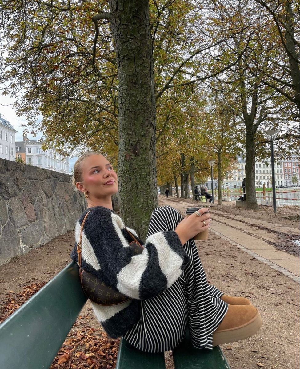 Alma | Dame Forårs Stribet Løs Bukser