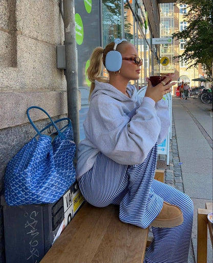 Alma | Dame Forårs Stribet Løs Bukser