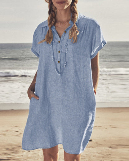 Malene | Stilfuld Sommerkjole Med Løstsiddende Pasform