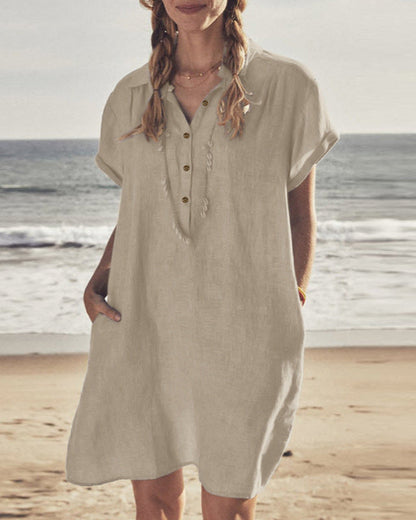 Malene | Stilfuld Sommerkjole Med Løstsiddende Pasform