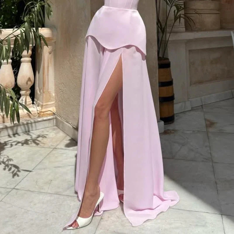 Malou | Kvinde Stropløs Peplum Høj-Slidt Bryllupsgæst Kjole