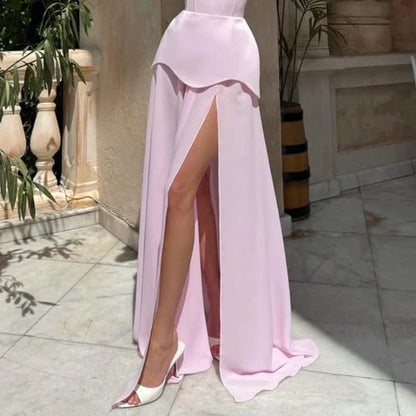 Malou | Kvinde Stropløs Peplum Høj-Slidt Bryllupsgæst Kjole