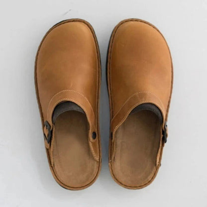 Cody | Brune Læder Slip-On Træsko