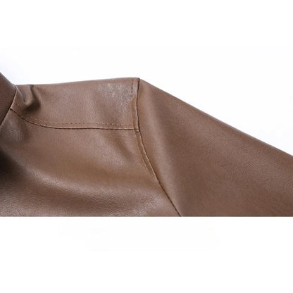 Theo | Stilfuld Elegant Læder Bomberjakke