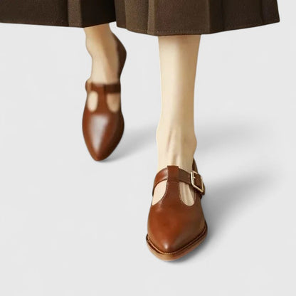 Bettina | Kvinders Forårs Elegante Flade Sko med Spænde