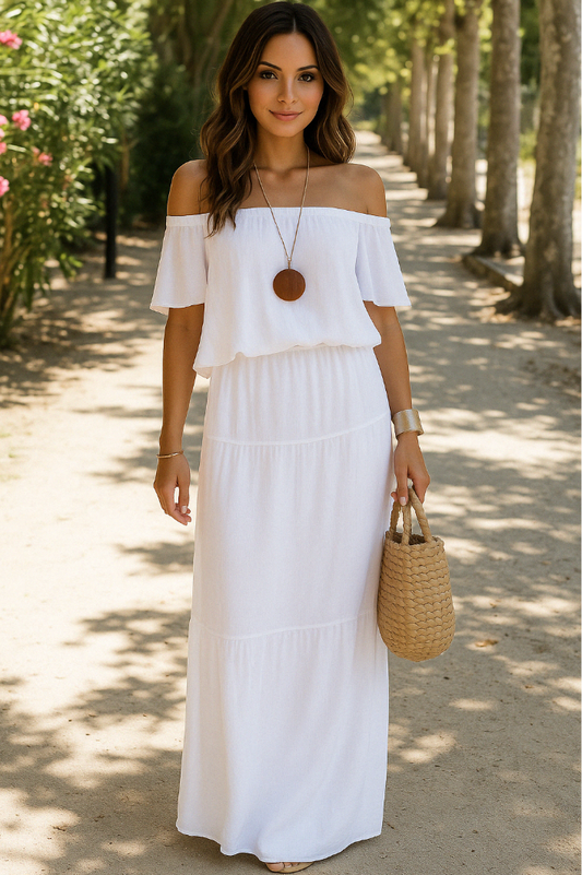 Alina | Stilfuld Off-Shoulder Sommerkjole