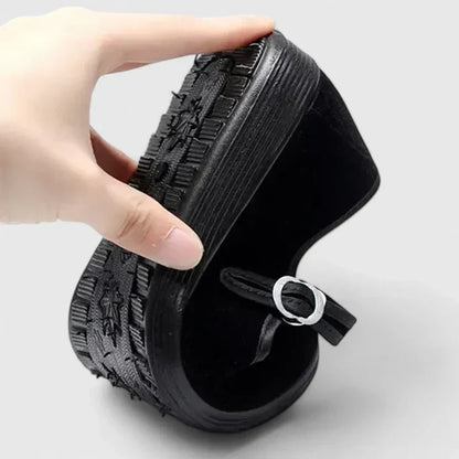 Charlotte | Barbara Kvinders Forårs Casual Flade Sko i Velour