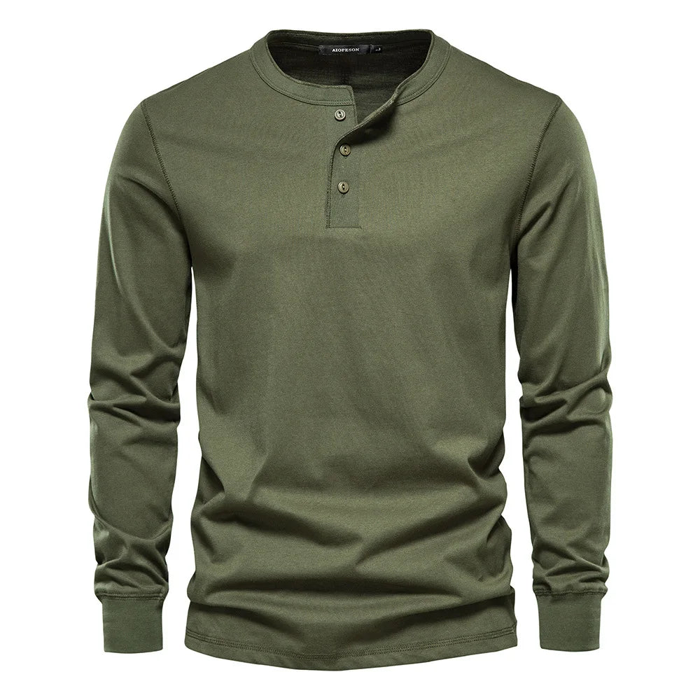Lorenz | Stilfuld Og Behagelig Langærmet Henley-Shirt