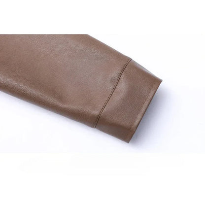 Theo | Stilfuld Elegant Læder Bomberjakke