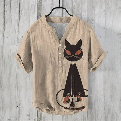 Klaus | Casual Skjorte med Fiskeprint