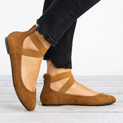 Grethe | Dame Komfortable Ballerinaer med Ankelrem