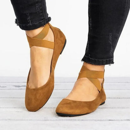Grethe | Dame Komfortable Ballerinaer med Ankelrem