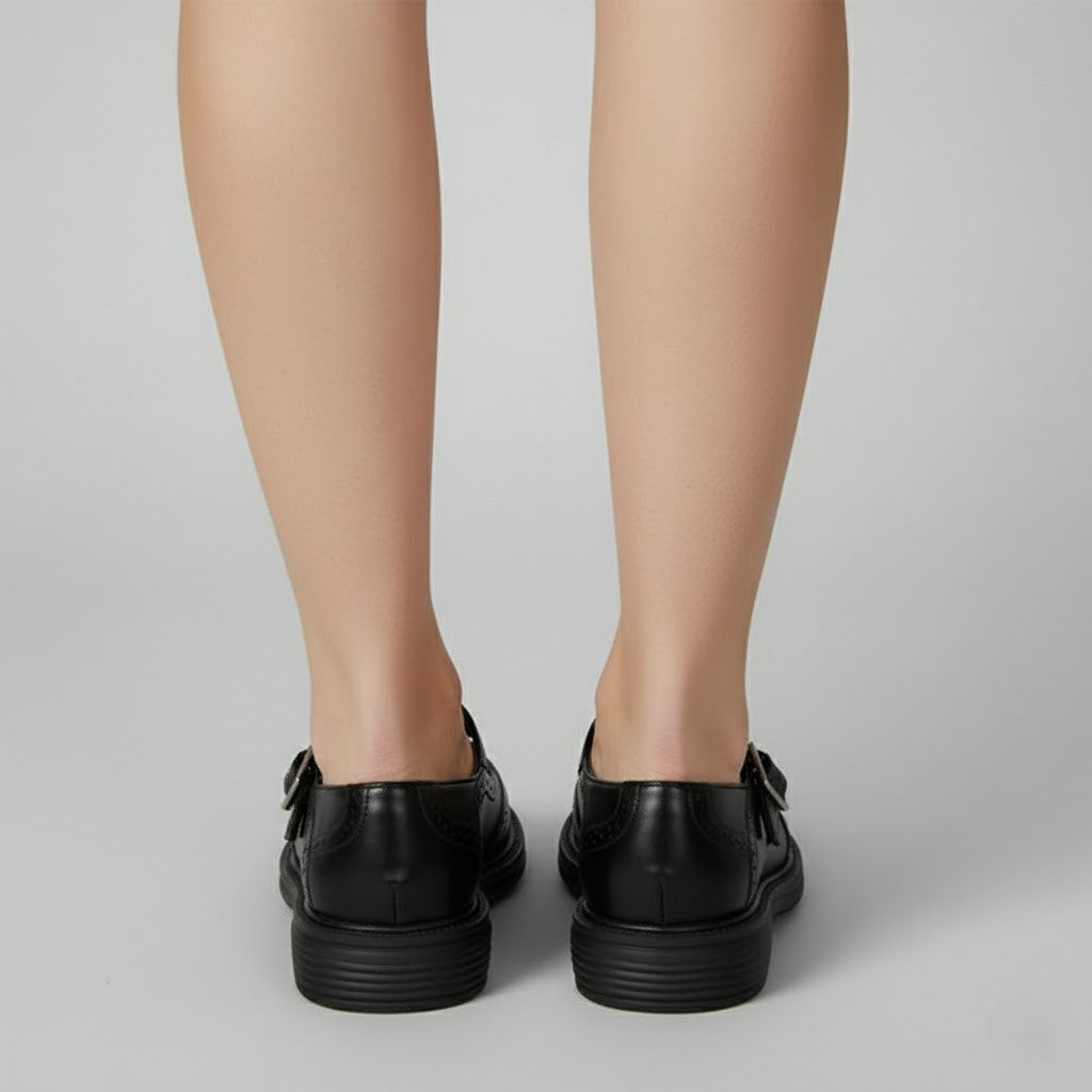 Jeanette | Chikke klassiske støvler i vintage Mary Jane-stil med spænde