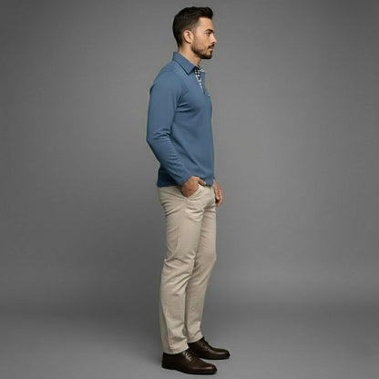 Ivan | Herres langærmede vinterpolo-shirt