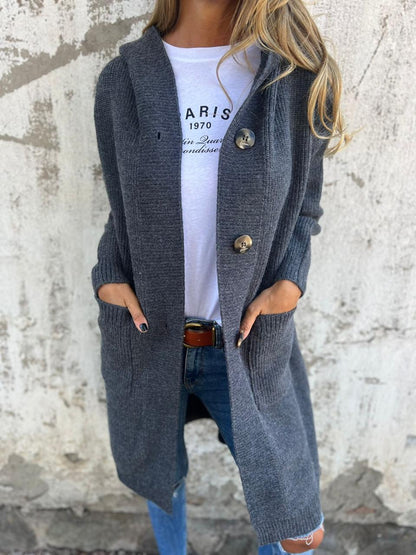Caroline | Elegant Lang Strikket Cardigan I 65% RABAT!